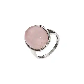 Netto Marken-Discount Zeeme Gemstones Ring Silber 925 rhodiniert mit echtem Rosaquarz 20x15mm Angebot