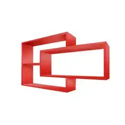 Netto Marken-Discount Wandregal KARO Schweberegal 104x20x59cm Holz Rot Angebot