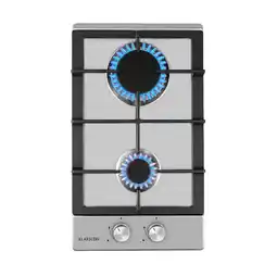 Netto Marken-Discount Ignito Domino Gaskochfeld 2-flammig Sabaf-Brenner Edelstahl silber Silber 2 Brenner Angebot