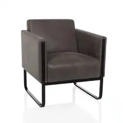 Netto Marken-Discount hjh OFFICE Loungesessel Aruba Retro Kunstleder mit Armlehnen Angebot