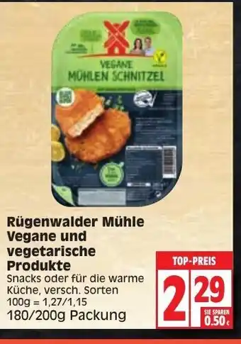 Edeka Rugenwalder Muhle Vegane und vegetarische Produkte 180/200g Angebot