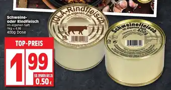 Edeka Schweine- oder Rindfleisch 400g Angebot