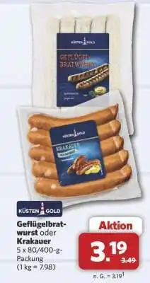 Combi Geflügelbratwurst oder Krakauer Angebot