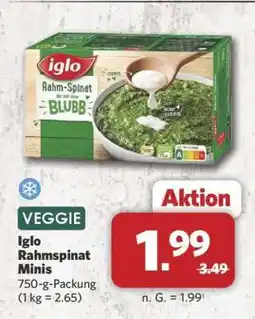 Combi Iglo Rahmspinat Minis Angebot