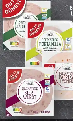 Scheck-in-Center Gut & Günstig Delikatess-Bierwurst Angebot