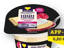Scheck-in-Center Edeka Herzstücke High Protein Triple Dessert Pudding White Choc & Raspberry Angebot