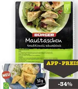 Scheck-in-Center Bürger Maultaschen Angebot