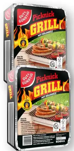 Scheck-in-Center Gut & Günstig Picknickgrill mit Holzkohle Angebot