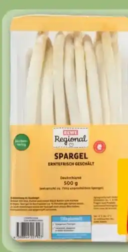 REWE Center Rewe Regional Spargel weiß Angebot