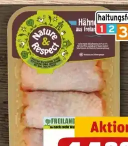 REWE Center Nature & Respect Pollofino Freiland Hähnchen Oberschenkel Angebot