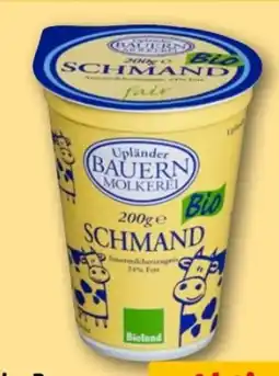REWE Center Upländer Bauern Molkerei Bio Schmand Angebot
