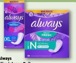 REWE Center Always Slipeinlagen Angebot