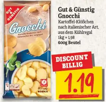 NP Discount Gut & Günstig Gnocchi 600g Beutel Angebot