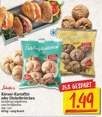 NP Discount Schäfer's Körner Kartoffel oder Dinkelbrötchen 420g Beutel Angebot