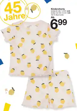 Zeeman Kindershorty Angebot