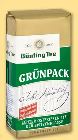 REWE Center Bünting Tee Grünpack Echter Ostfriesen-Tee Angebot