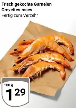 Globus Frisch gekochte Garnelen Crevettes roses Angebot