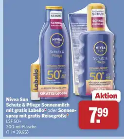 Combi Nivea sun schutz & pflege sonnenmilch mit gratis labello Angebot