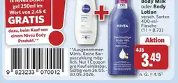Combi Nivea body milk Angebot