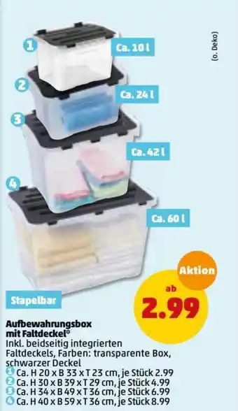 PENNY Aufbewahrungsbox Mit Faltdeckel Angebot
