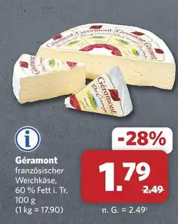 Combi Géramont französischer weichkäse Angebot