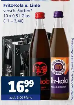 Getränkewelt Fritz-kola fritz-kola o. limo Angebot