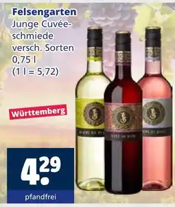 Getränkewelt Felsengarten junge cuvéeschmiede weißwein Angebot