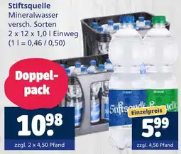 Getränkewelt Stiftsquelle mineralwasser doppelpack Angebot