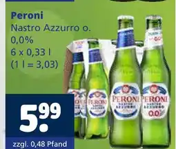 Getränkewelt Peroni nastro azzurro o. 0,0% Angebot
