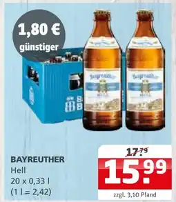 Getränke Quelle Bayreuther hell Angebot