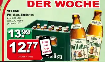 Veltins pülleken, zitronken