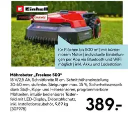 Hellweg Einhell mähroboter freelexo 500 Angebot