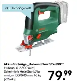 Hellweg Bosch akku-stichsäge universalsaw 18v-100 Angebot