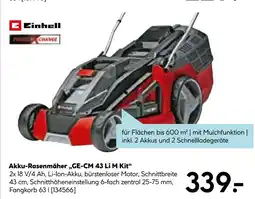 Hellweg Einhell akku-rasenmäher ge-cm 43 li m kit Angebot