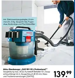 Hellweg Bosch akku-staubsauger gas 18v-10 l professional Angebot