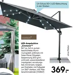Hellweg Haveson led-ampelschirm cremona Angebot