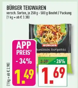 Marktkauf Bürger teigwaren Angebot