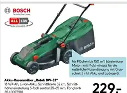 Hellweg Bosch akku-rasenmäher rotak 18v-32 Angebot