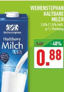 Marktkauf Weihenstephan haltbare milch 3,5% fett Angebot