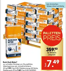 Hellweg Quick-mix ruck-zuck beton Angebot
