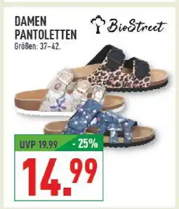 Marktkauf Biostreet damen pantoletten - leopard Angebot