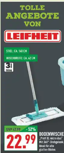 Marktkauf Leifheit bodenwischer profi xl micro duo Angebot