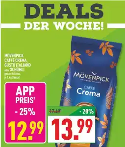 Marktkauf Mövenpick caffè crema, gusto italiano oder schümli Angebot