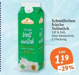 tegut Schwälbchen frische vollmilch Angebot