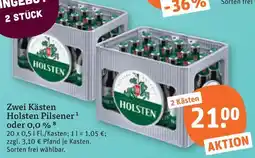 tegut Holsten pilsener oder 0,0 % Angebot