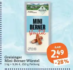 tegut Greisinger mini-berner-würstel Angebot