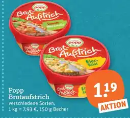 tegut Popp brotaufstrich Angebot