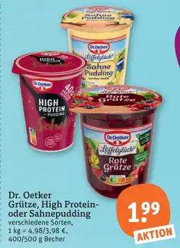 tegut Dr. oetker grütze, high protein- oder sahnepudding Angebot
