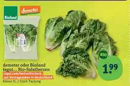 tegut Demeter bio-salatherzen Angebot