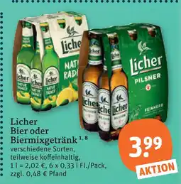 tegut Licher bier oder biermixgetränk Angebot